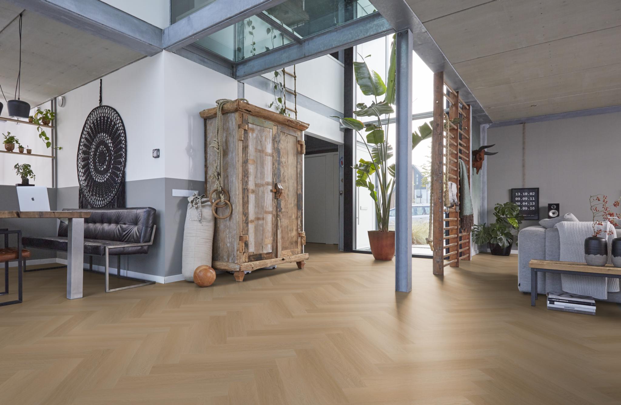 Floorlife YUP FULHAM VISGRAAT DRYBACK NATURAL OAK