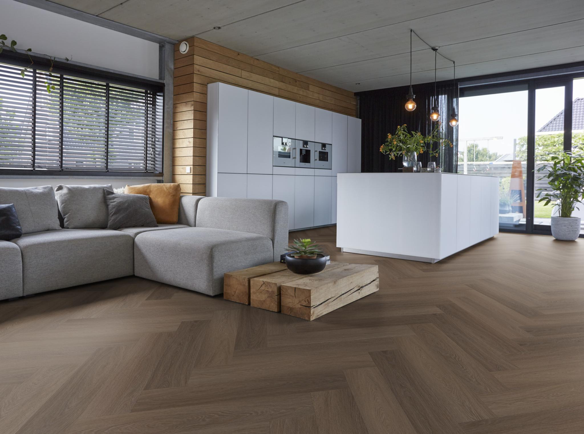 FloorLife YUP FULHAM VISGRAAT DRYBACK BROWN