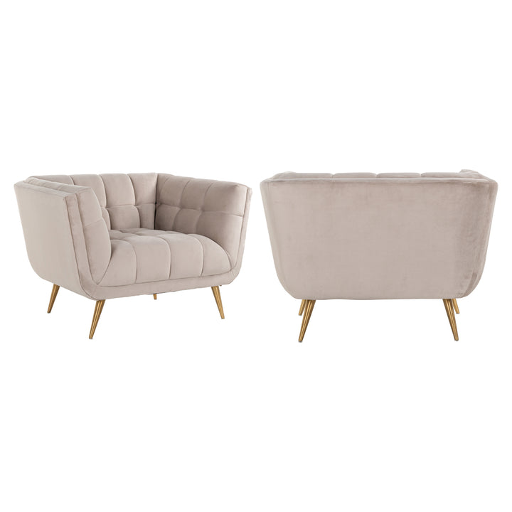Lounge stoel Huxley khaki velvet
