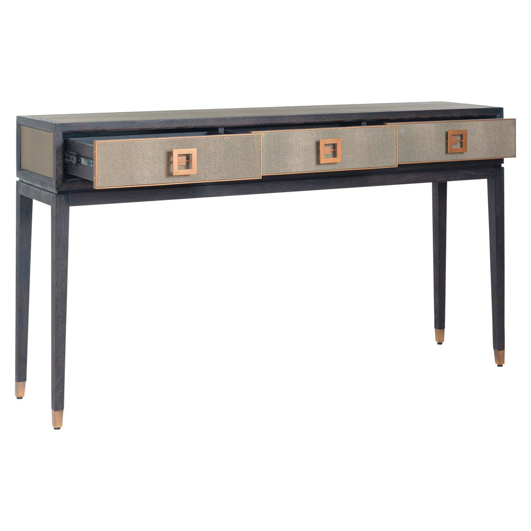 Console Bloomville brass shagreen