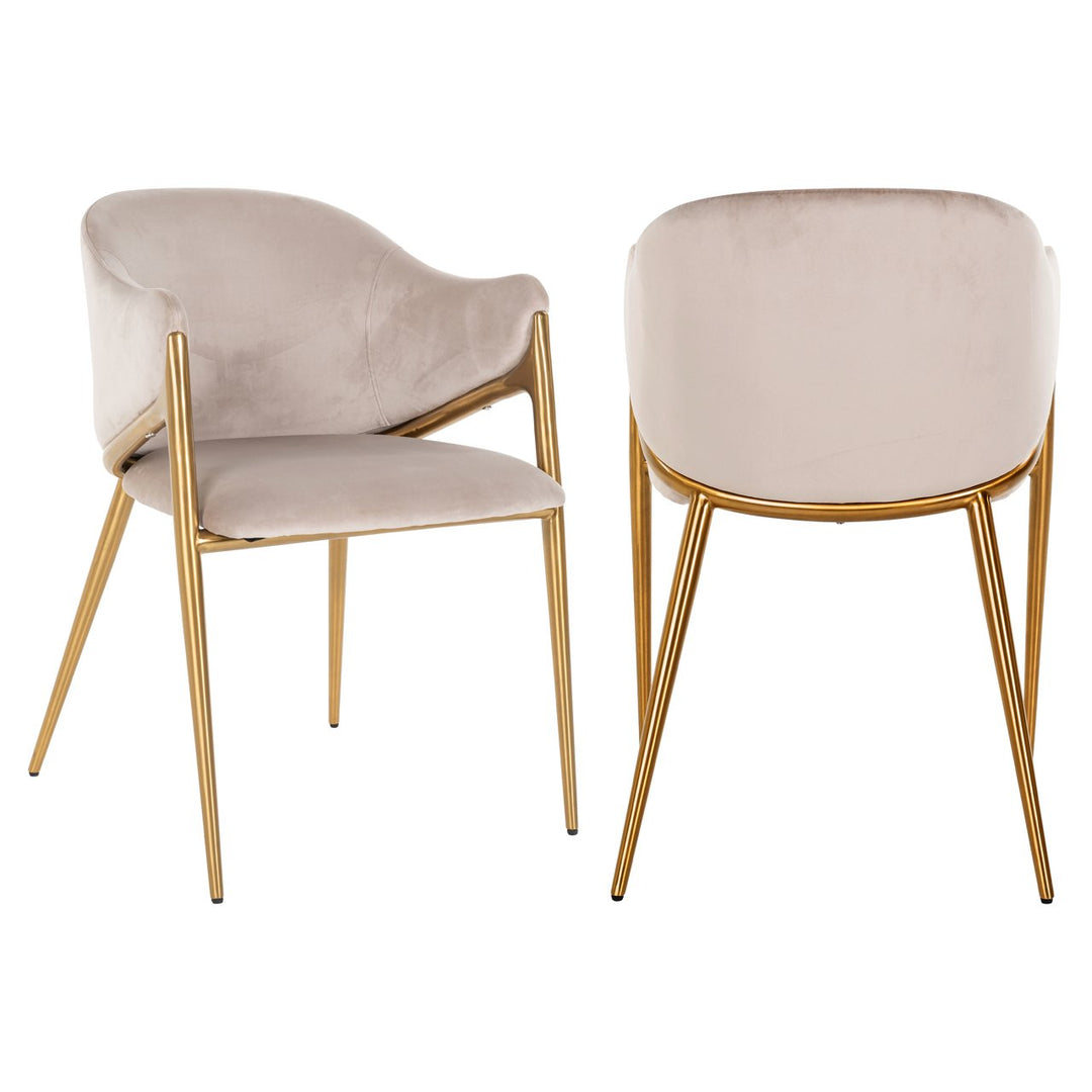 Eetkamerstoel Gwen khaki velvet fire retardant