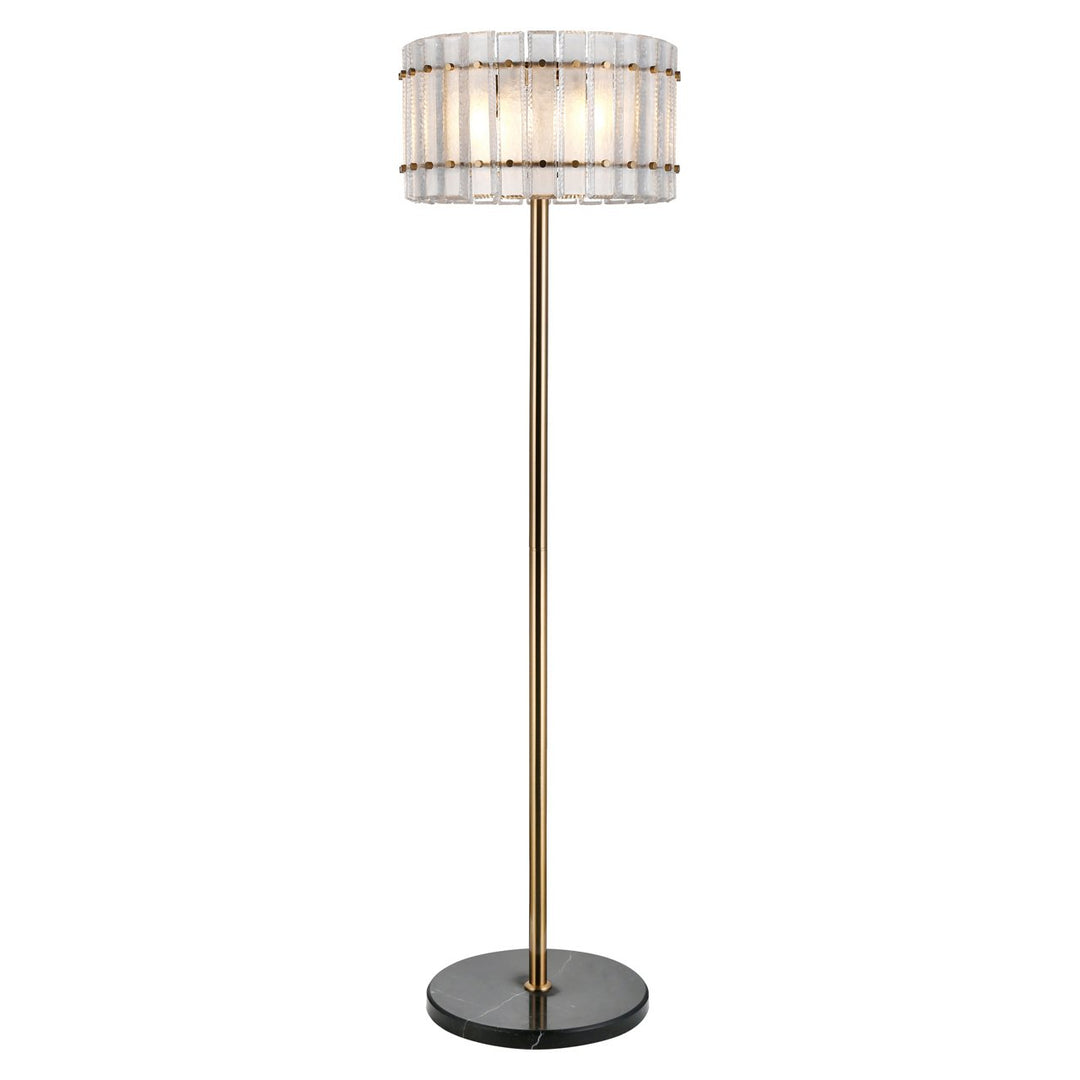 Vloerlamp Feline brass antique
