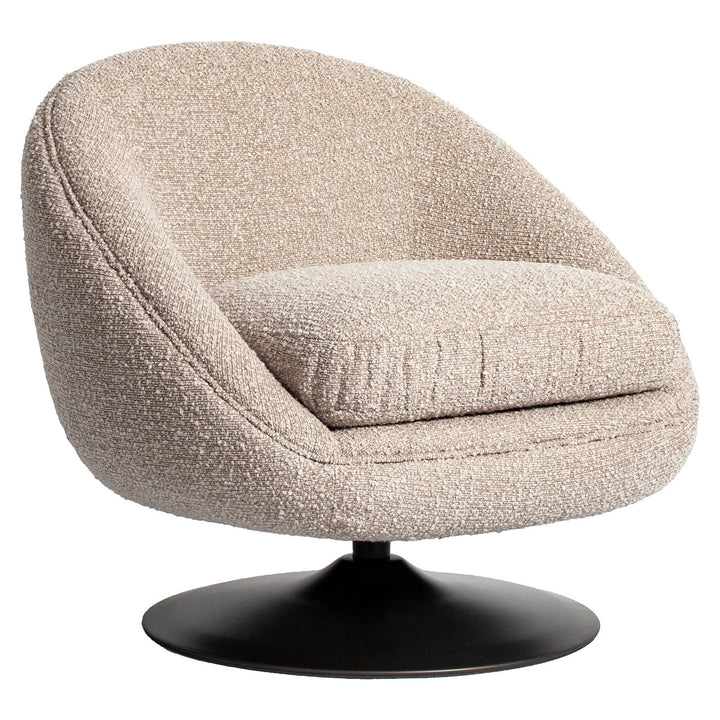 Lounge stoel Nodo natural chunky swivel
