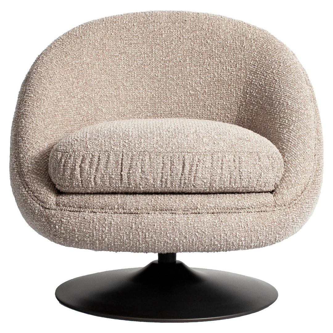 Lounge stoel Nodo natural chunky swivel