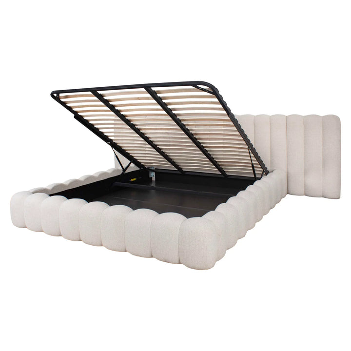 Bed Cupidon cream fancy 180x210 (mattress size (excl.)) with storage