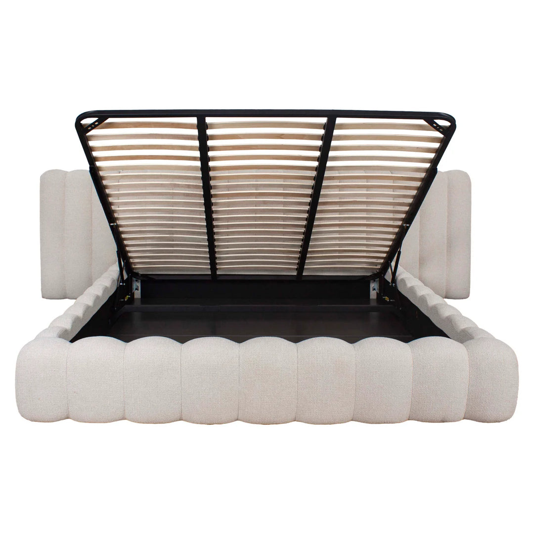 Bed Cupidon cream fancy 180x210 (mattress size (excl.)) with storage