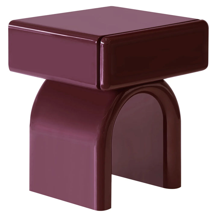 Nachtkastje Bennet burgundy 1-drawer