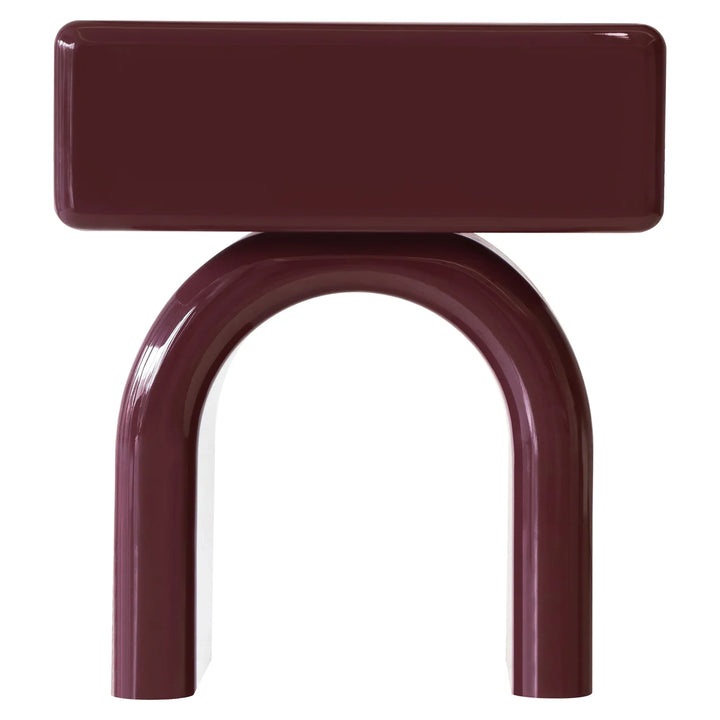 Nachtkastje Bennet burgundy 1-drawer