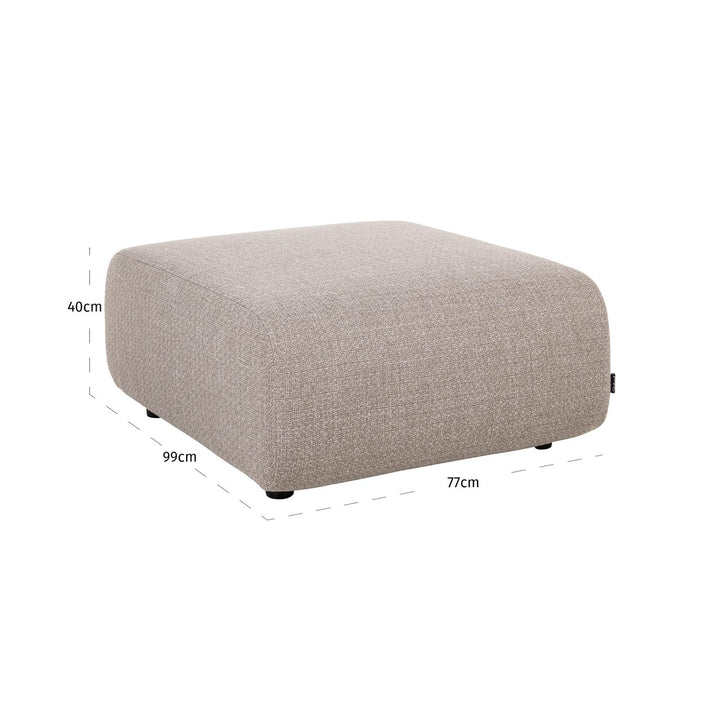 Buiten poef & voetenbank Dawson beige alpine