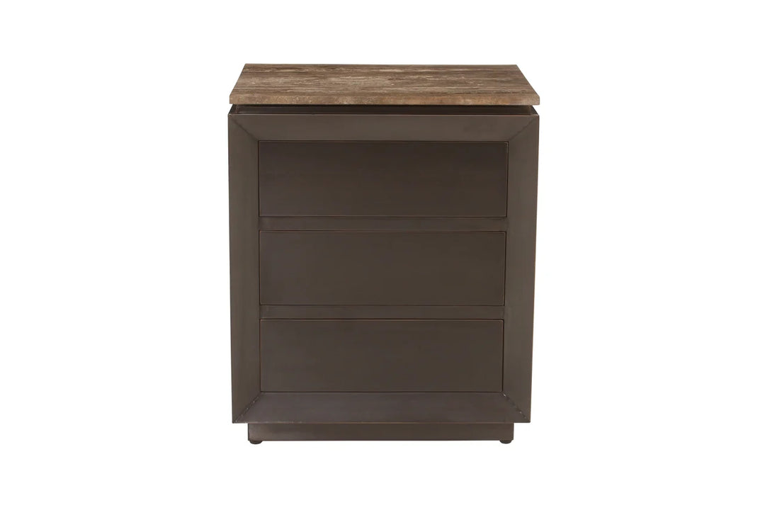Nachtkastje Russo ash brown 3-drawers