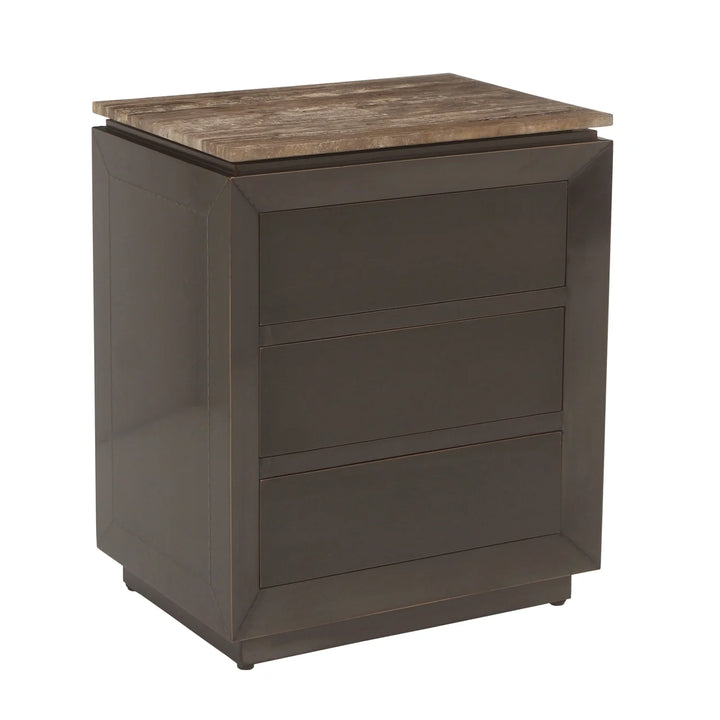 Nachtkastje Russo ash brown 3-drawers