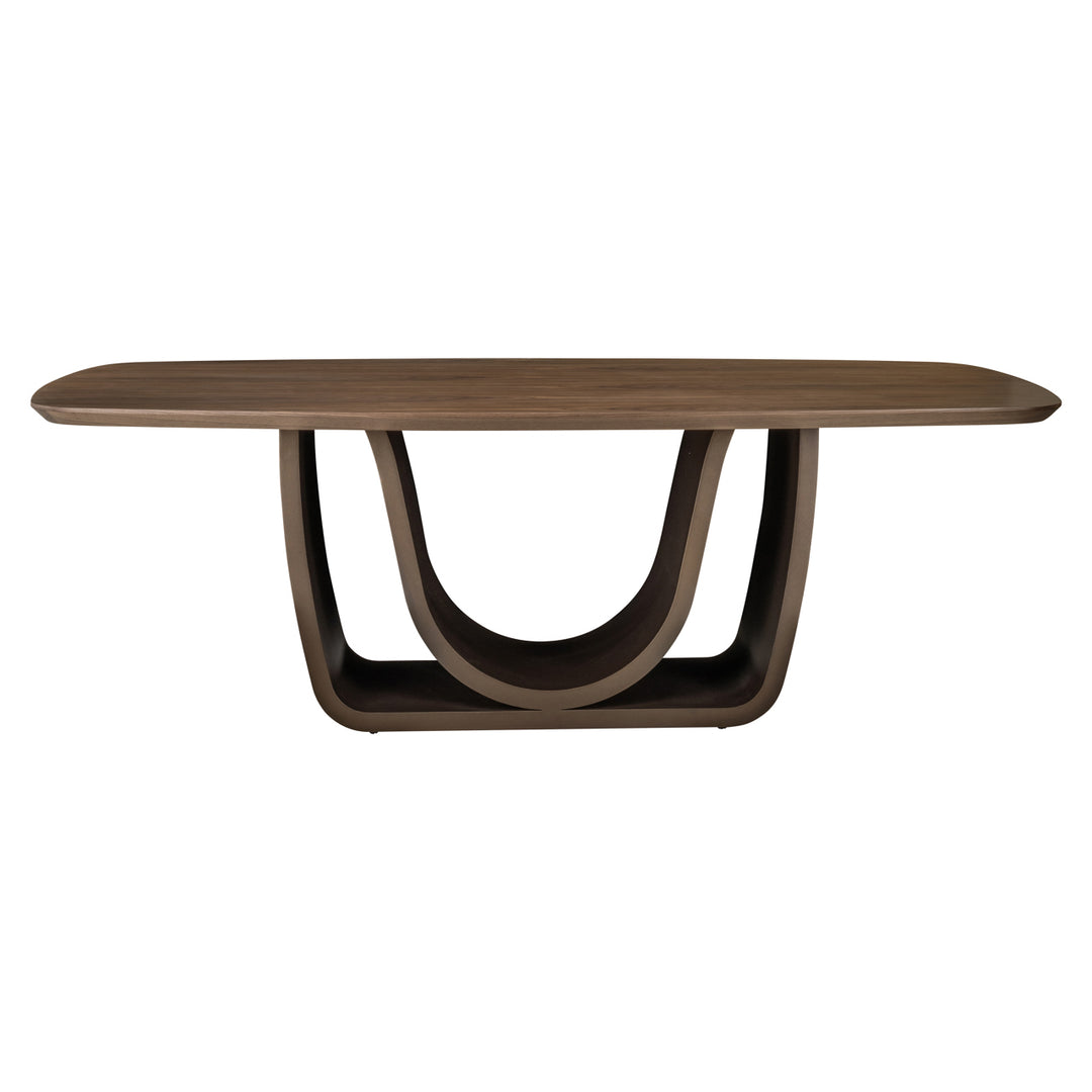 Eettafel Windsor walnut 230 brass base