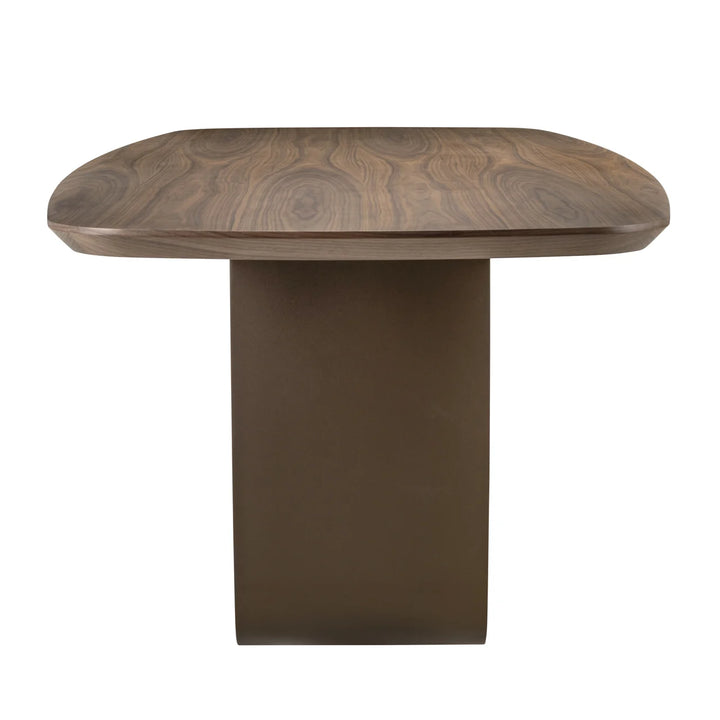 Eettafel Windsor walnut 230 brass base