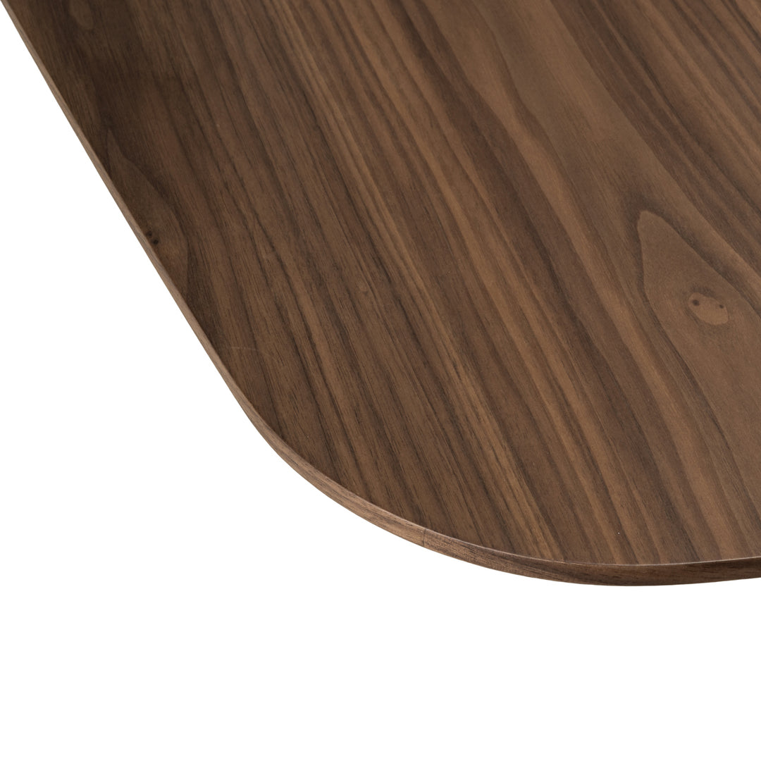 Eettafel Windsor walnut 230 brass base