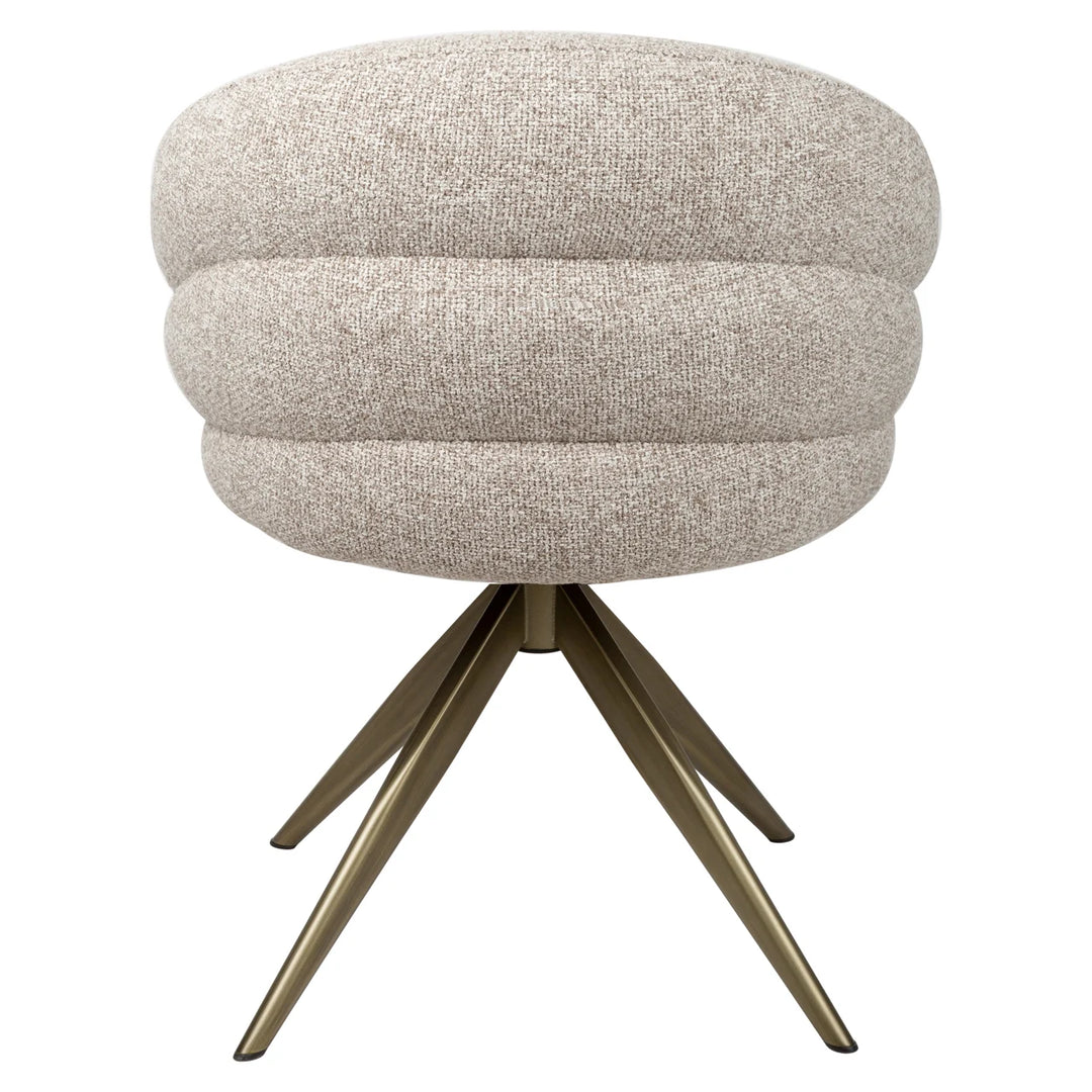 Eetkamerstoel Zendaya cayenne brown swivel fire retardant