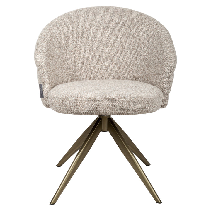 Eetkamerstoel Zendaya cayenne brown swivel fire retardant