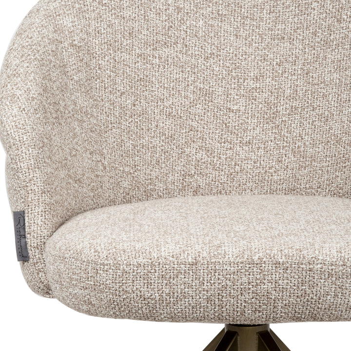 Eetkamerstoel Zendaya cayenne brown swivel fire retardant