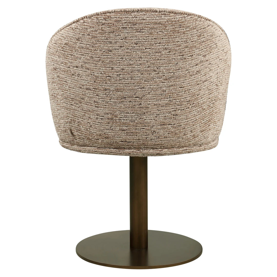 Eetkamerstoel Beverly mocca linear swivel
