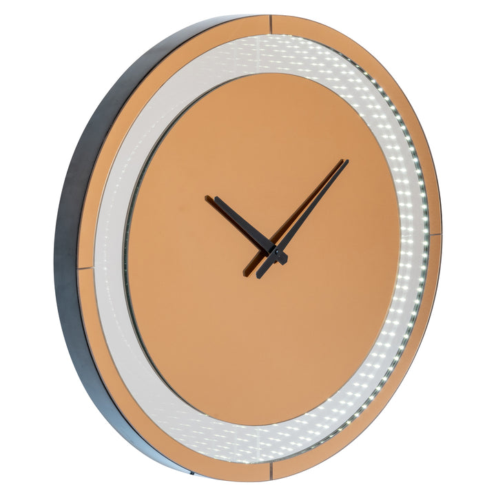 Wandlamp Julia brown - Led Clock
