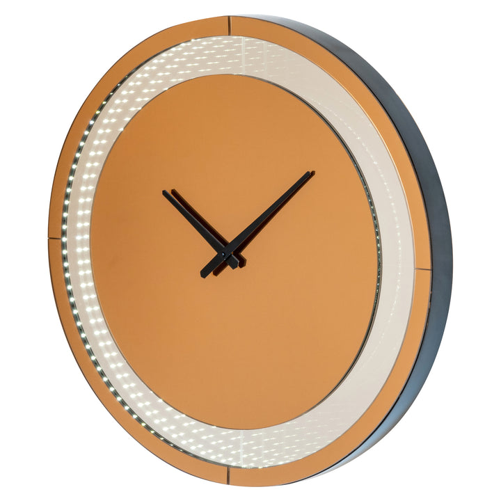 Wandlamp Julia brown - Led Clock