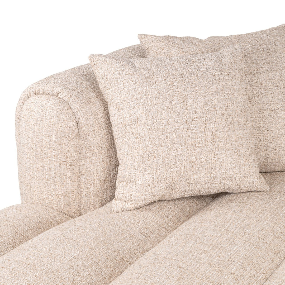 Bank Novaro cream tweed lounge left fire retardant