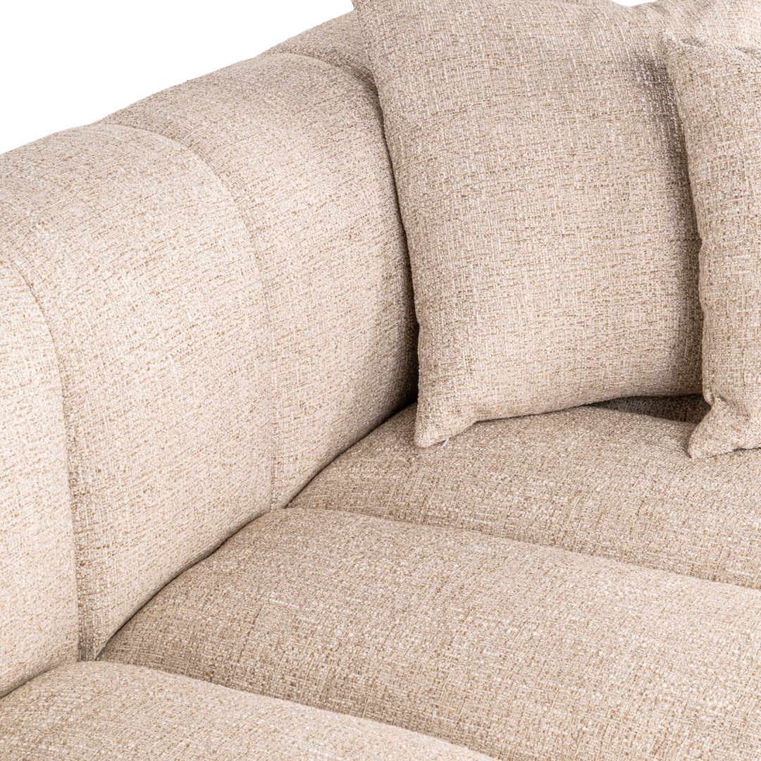 Bank Novaro cream tweed lounge left fire retardant