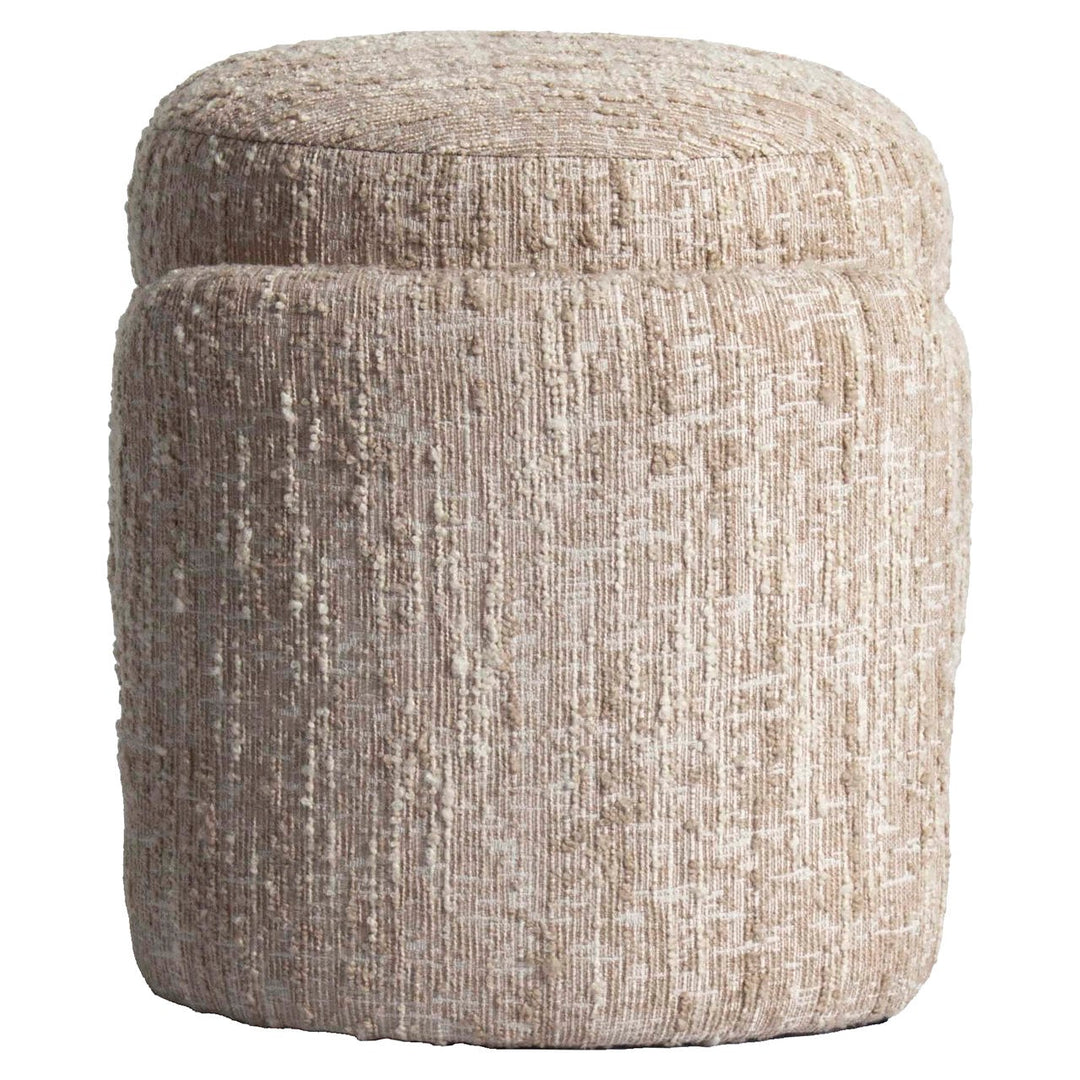 Poef & Voetenbank Cupid beige angora with storage