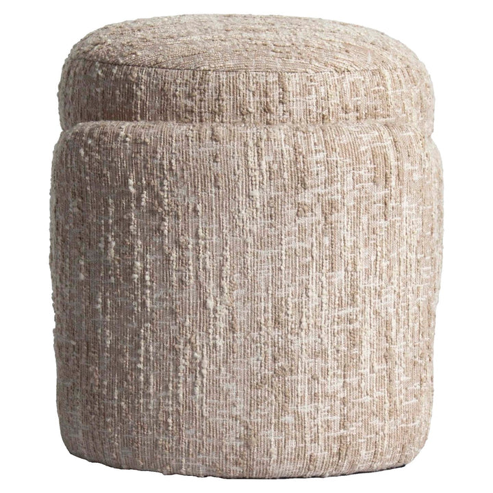 Poef & Voetenbank Cupid beige angora with storage