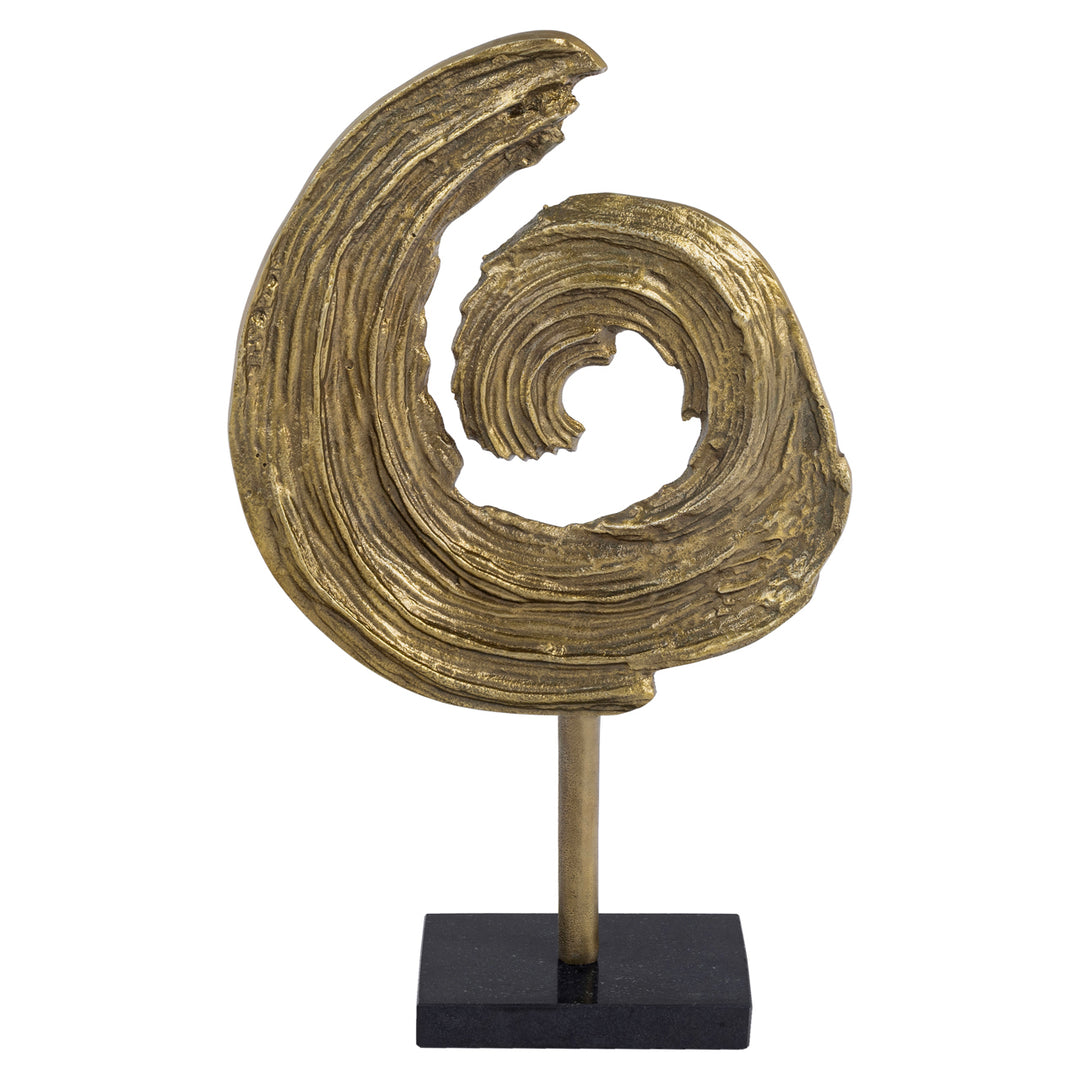 Decoratief object Swirl brass antique