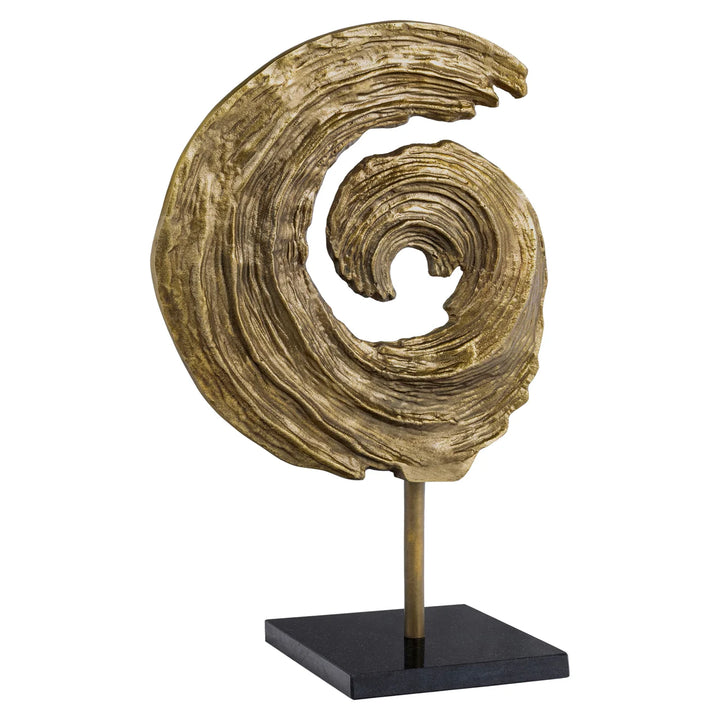 Decoratief object Swirl brass antique large