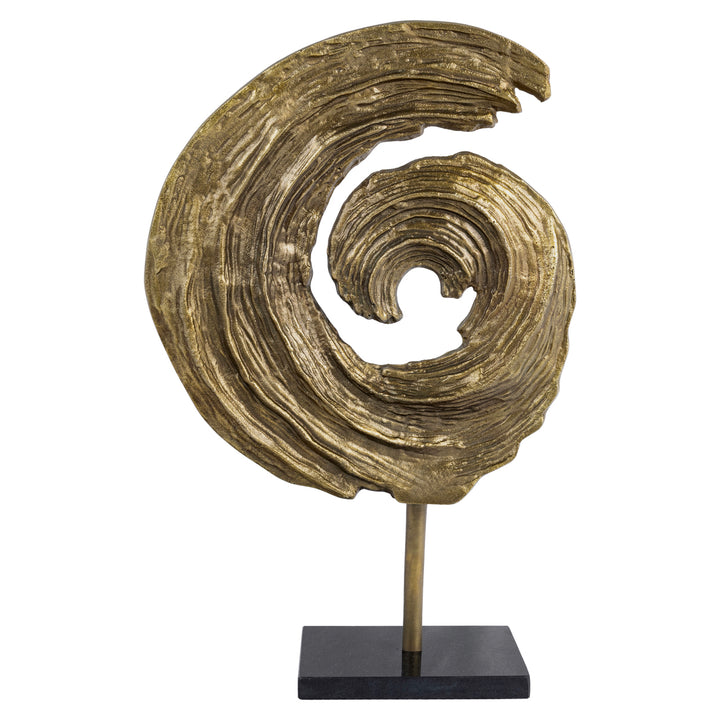 Decoratief object Swirl brass antique large