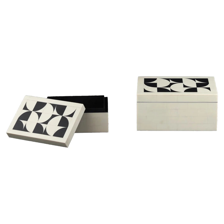 Opbergdoos Flake white (Set of 2)