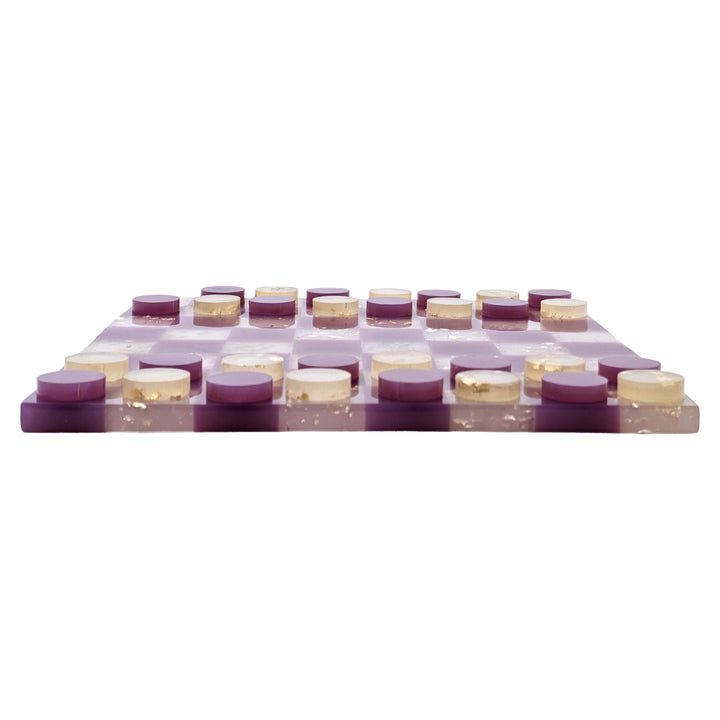 Decoratief spel Violet purple checkers set