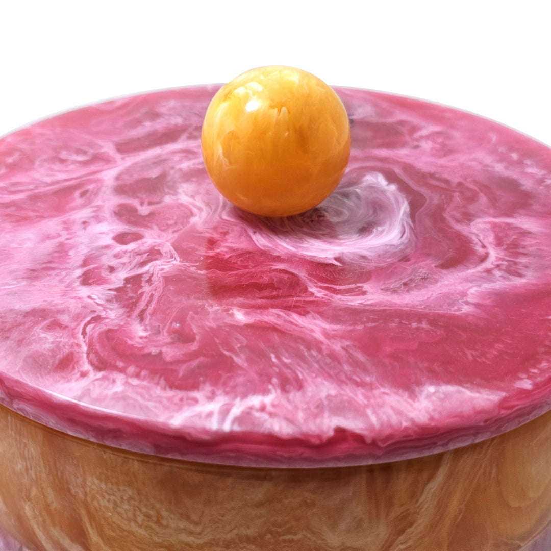 Opbergdoos Lilybelle pink/orange storage jar large