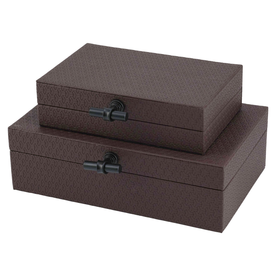 Opbergdoos Billie dark brown large