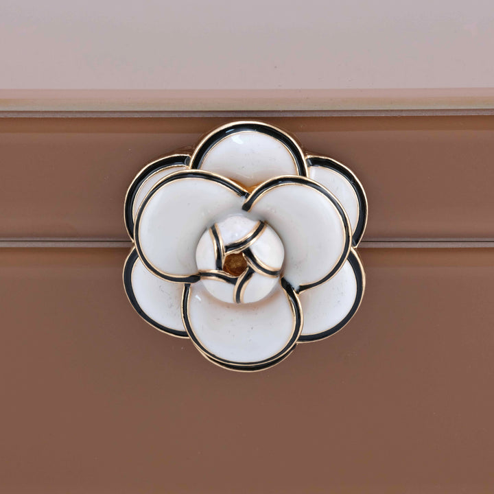 Opbergdoos Floral brown small