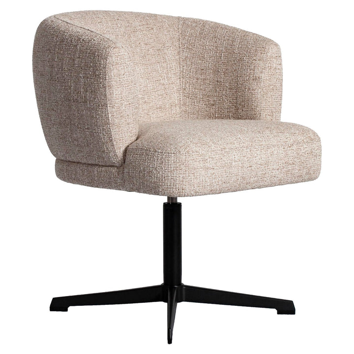 Eetkamerstoel Dinan cream tweed fire retardant - swivel