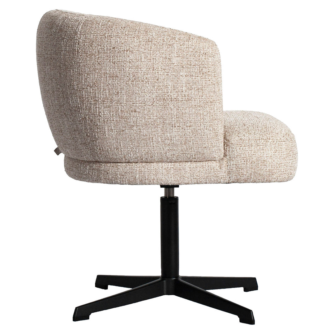 Eetkamerstoel Dinan cream tweed fire retardant - swivel