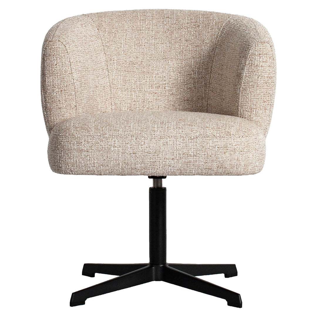 Eetkamerstoel Dinan cream tweed fire retardant - swivel