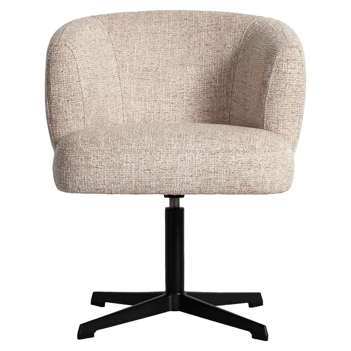 Eetkamerstoel Dinan cream tweed fire retardant - swivel