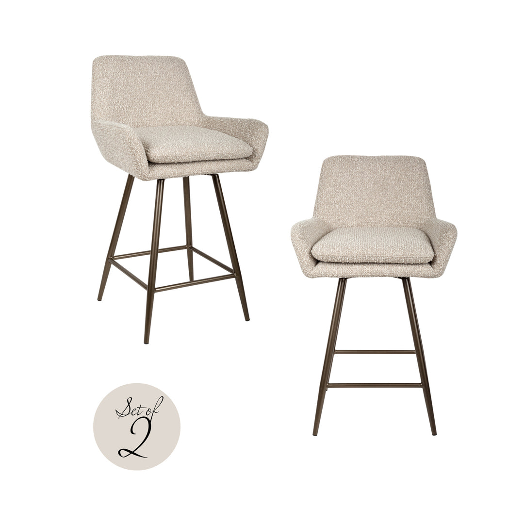 Counterstoel Linsey natural chunky swivel (Set of 2)