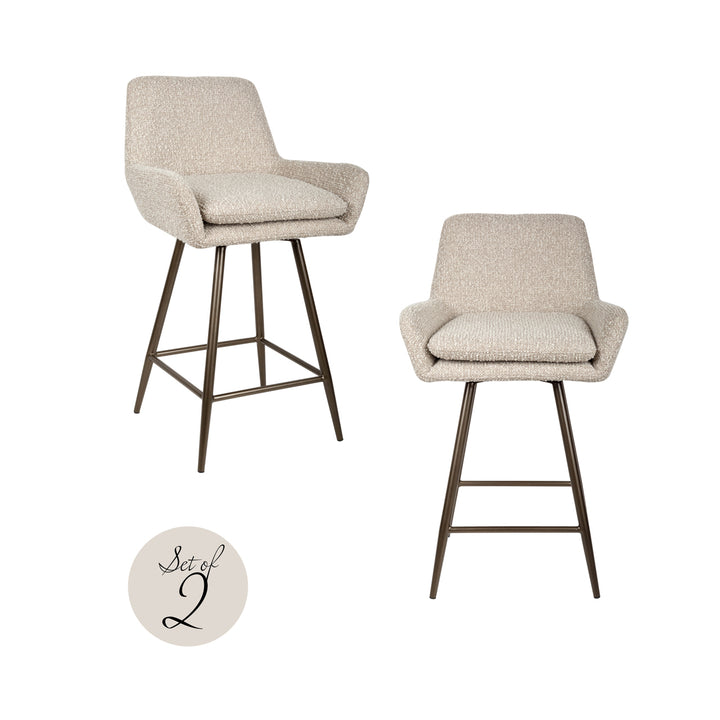 Counterstoel Linsey natural chunky swivel (Set of 2)