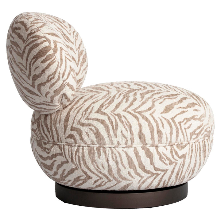 Lounge stoel Jace beige tiger swivel