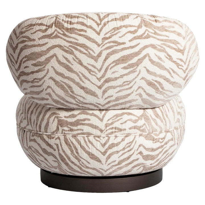Lounge stoel Jace beige tiger swivel