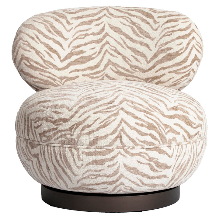Lounge stoel Jace beige tiger swivel