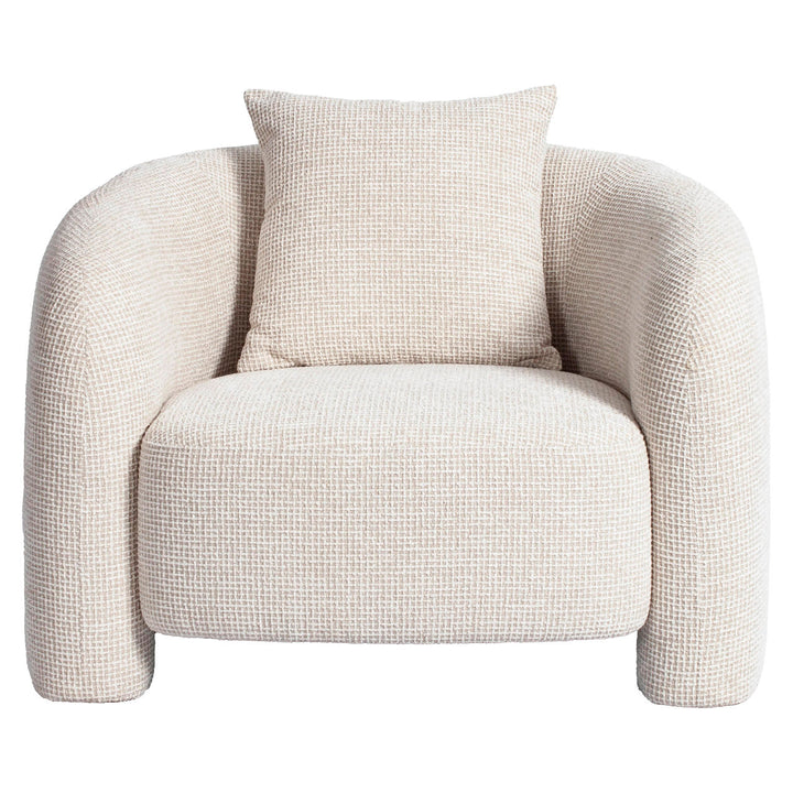 Lounge stoel Tuscany beige blockweave