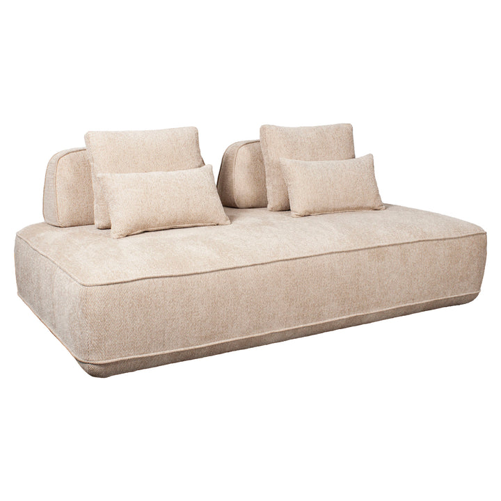 Bank Tudor natural boldweave 2,5-seater movable backrest