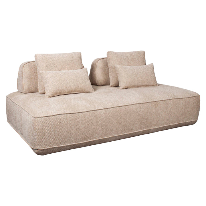 Bank Tudor natural boldweave 2,5-seater movable backrest