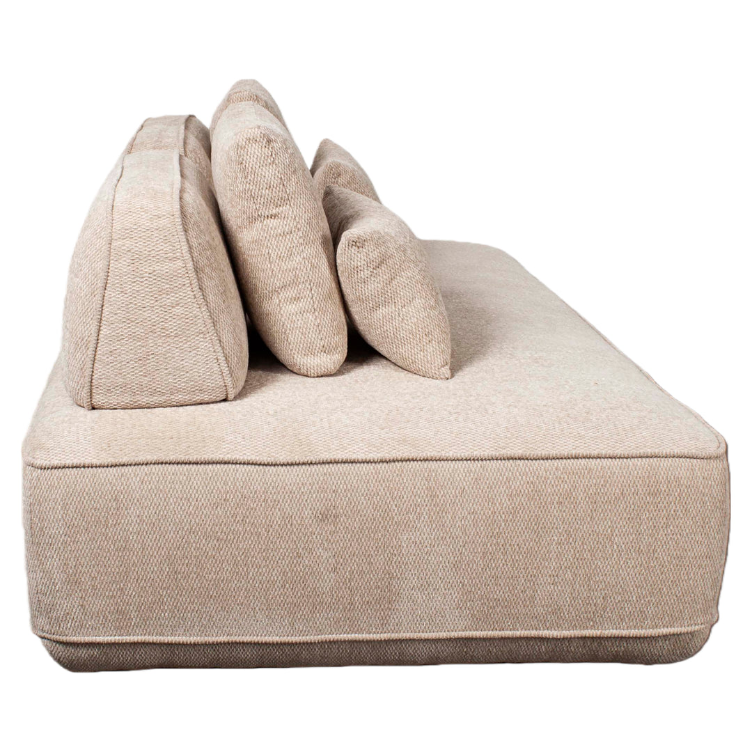 Bank Tudor natural boldweave 2,5-seater movable backrest