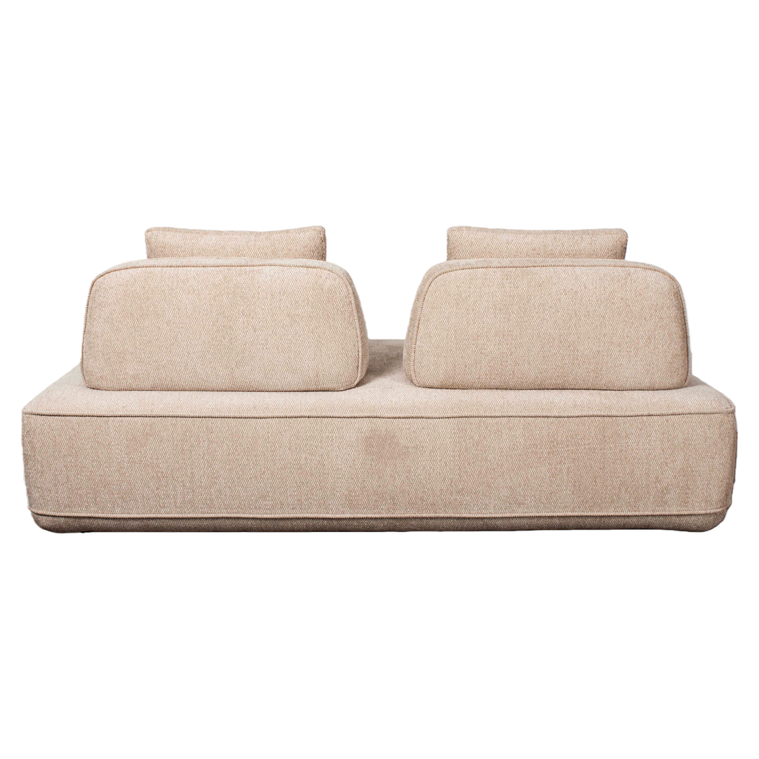 Bank Tudor natural boldweave 2,5-seater movable backrest